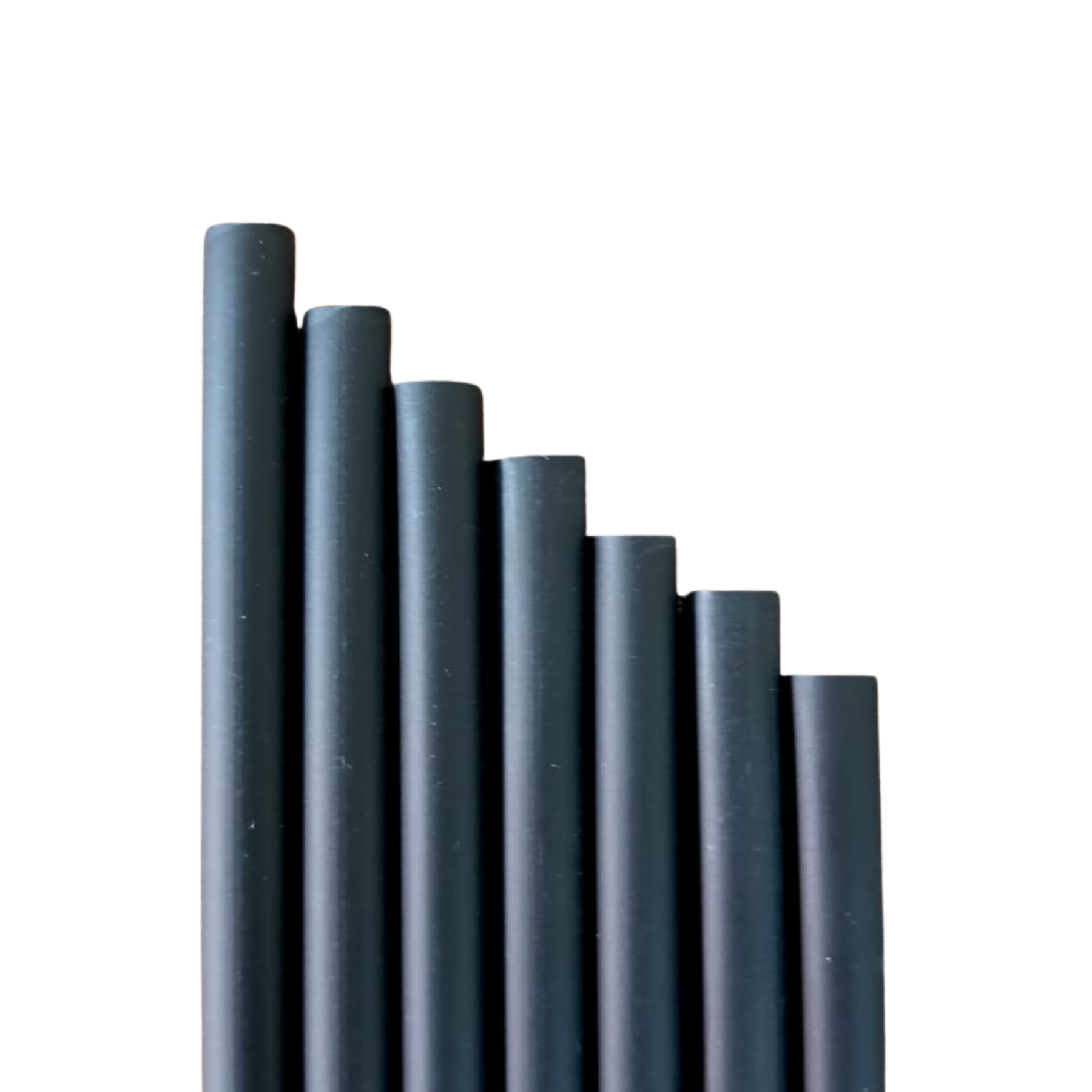 PLA Straw Black | Food Grade Steril | 8x200mm isi 100 pcs